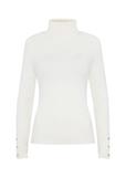 Kremowy sweter damski z golfem SWEDT-0209-12(Z25)