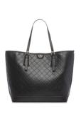 Czarna torebka shopper z monogramem TOREC-1181-9P(W26)