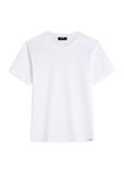 Biały bawełniany t-shirt męski TSHMT-0144-0A(W26)