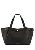 Skórzana torebka shopper w kolorze czarnym TORES-1207-9I(W26)