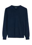 Granatowy sweter męski z logo SWEMT-0159A-68(Z25)