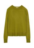 Cienki oliwkowy sweter damski SWEDT-0257-8E(W26)