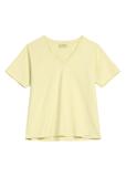 Jasnożółty T-shirt damski basic TSHDT-0120-2A(W26)