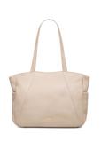 Beżowa skórzana torebka shopper damska TORES-1255-1A(W26)