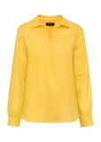 Żółta lniana bluzka damska BLUDT-0187-21(W25)