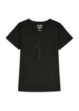 Czarny T-shirt damski z logo TSHDT-0157-99(W26)