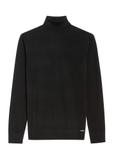 Czarny wełniany sweter męski z jedwabiem SWEMT-0185-99(Z25)
