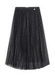 Spódnica plisowana midi w kropki SPCDT-0110-9P(W26)