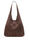 Brązowa zamszowa shopperka damska TORES-1177-1I(W26)