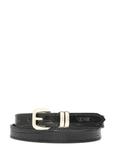 Czarny skórzany pasek damski croco PASDS-0321-9G(W26)