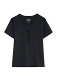 Czarny T-shirt damski z logo TSHDT-0148-99(Z25)