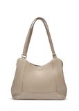 Beżowa skórzana torebka shopper damska TORES-1264-1B(W26)
