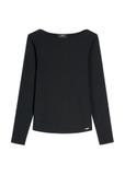 Czarna bluzka damska z modalem LSLDT-0056-99(W26)