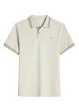 Koszulka polo w kolorze jasnego beżu POLMT-0090-1A(W26)