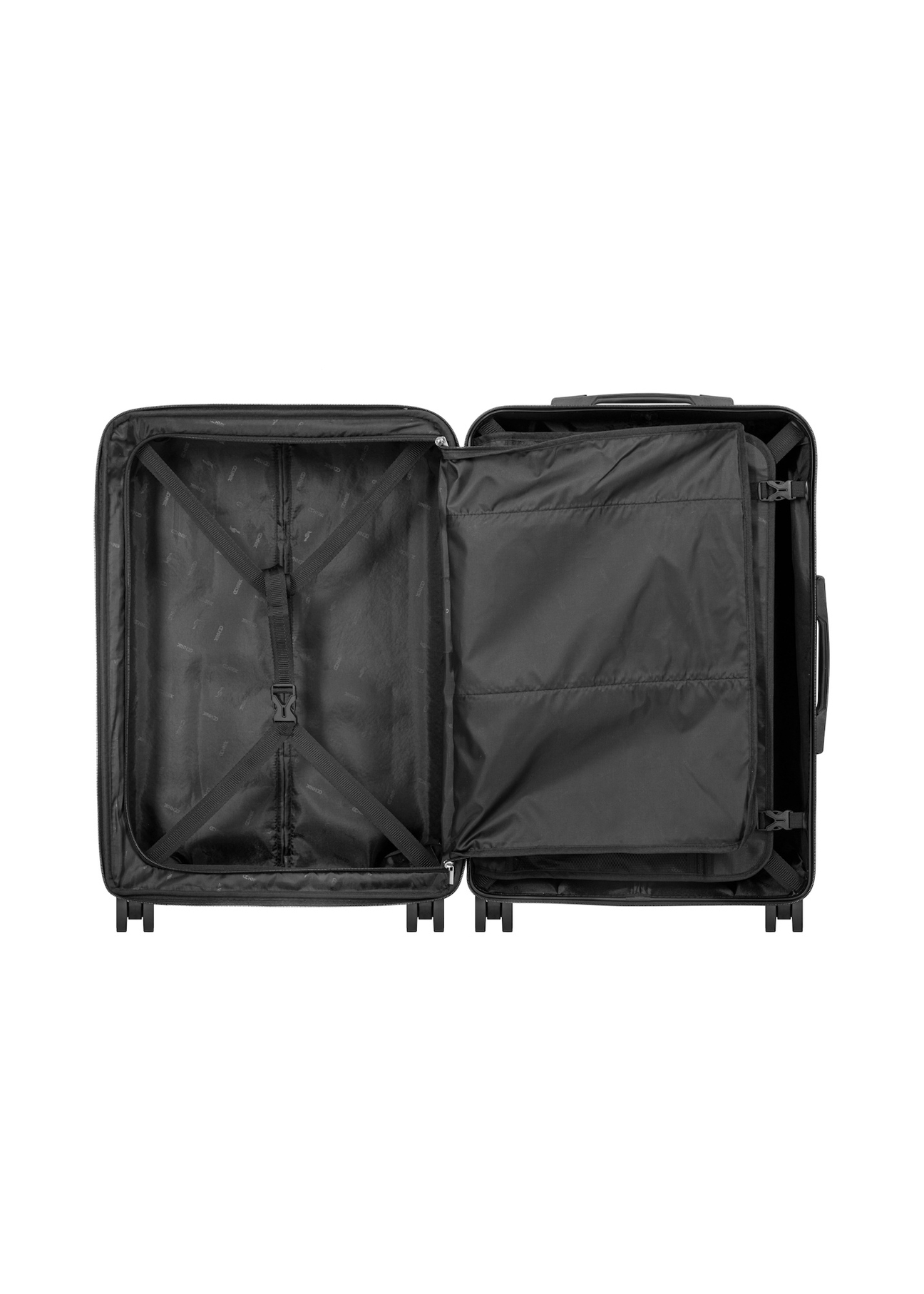 Komplet walizek twardych na kółkach 19"/24"/28" WALAB-0073-2X(W26), widok produktu w środku na białym tle.
