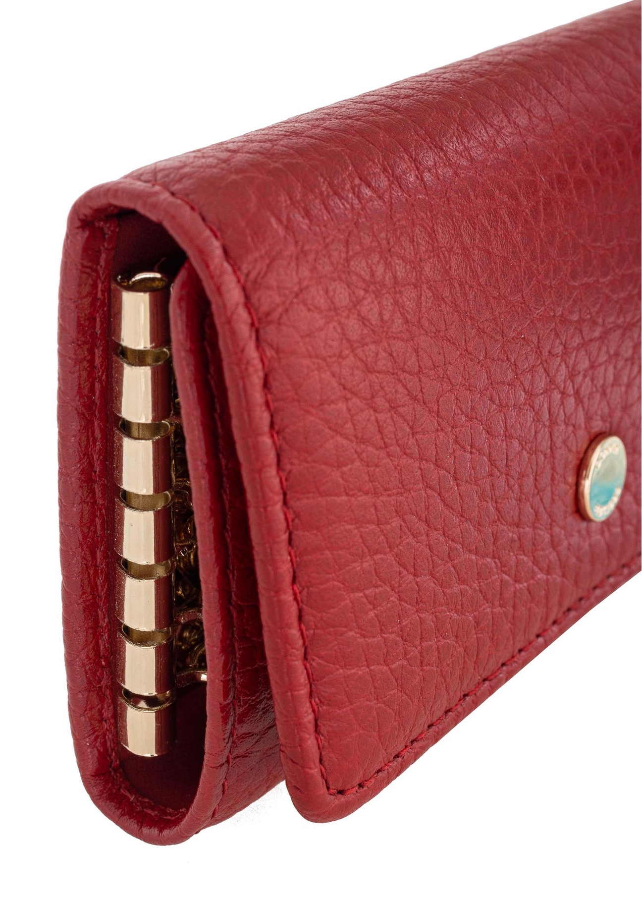 Skórzane czerwone etui na klucze damskie PORES-0894-40(Z23)-05