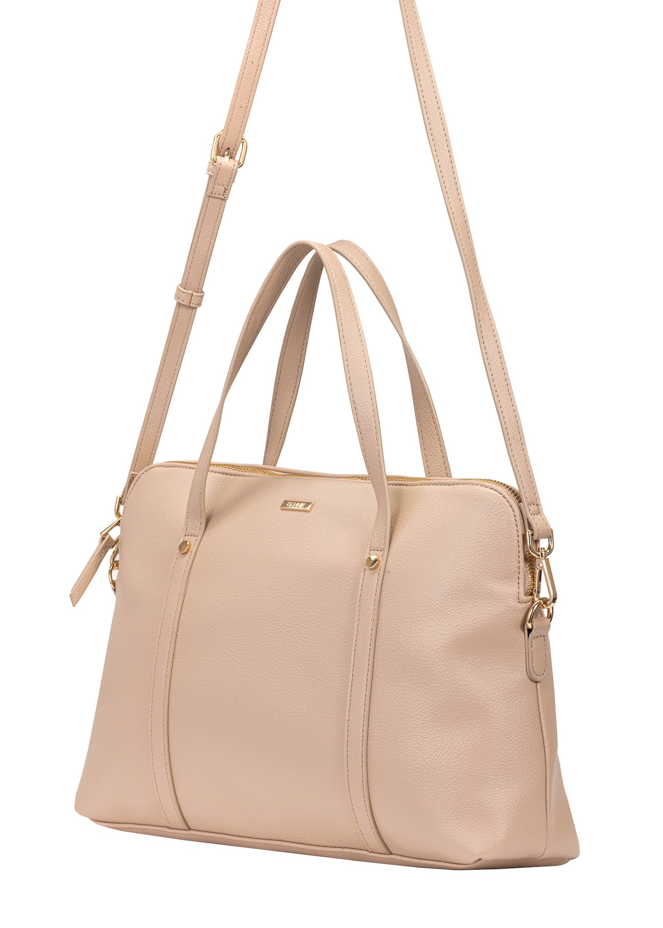 Beżowa elegancka torba damska TOREC-1017-81(W25)-06