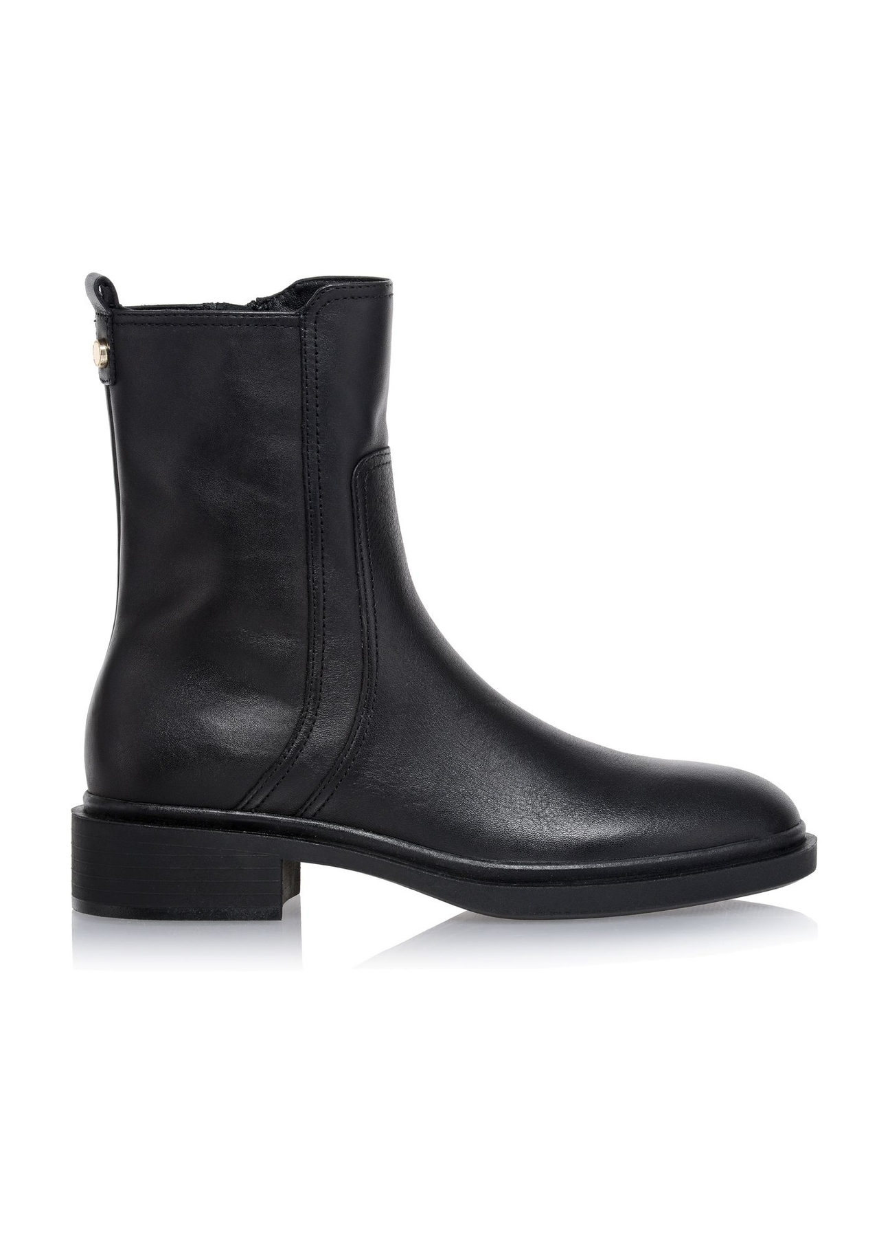 Czarne skórzane botki damskie BUTYD-1033-99(Z23)-01