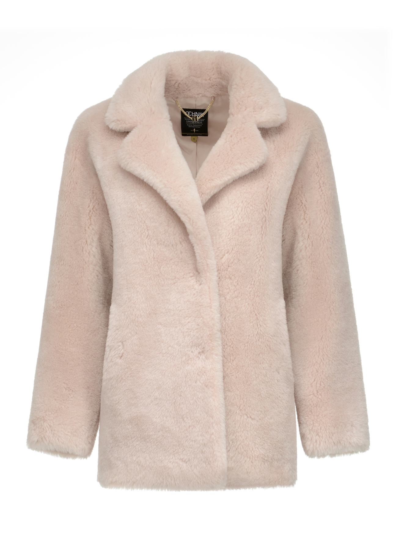 Wełniane futerko damskie oversize FUTDW-0015-81(Z22)-06
