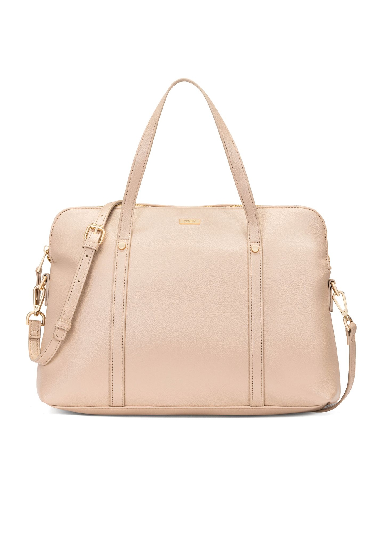 Beżowa elegancka torba damska TOREC-1017-81(W25)-01