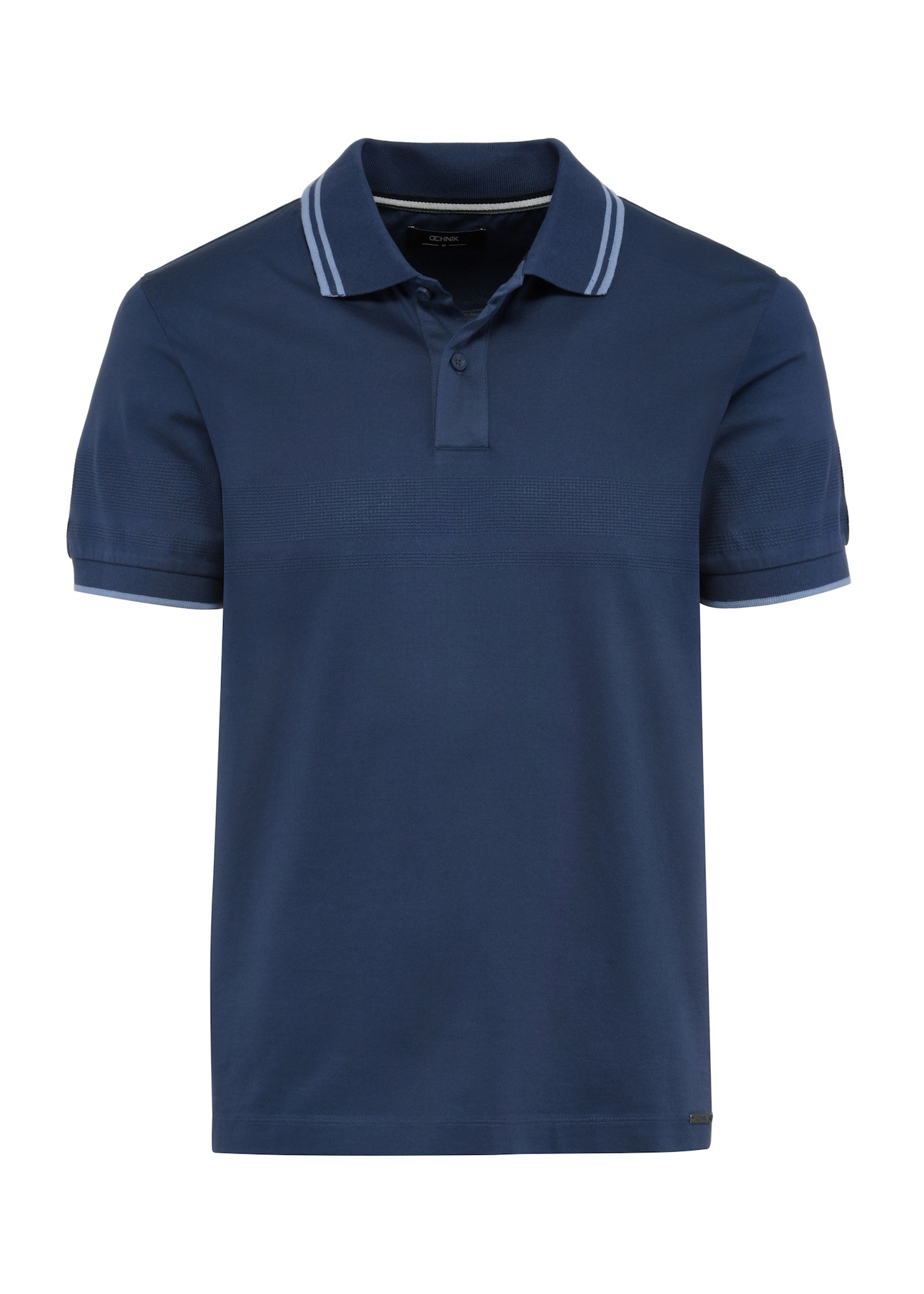 Granatowa koszulka polo z bawełny POLMT-0077-69(W25)-04