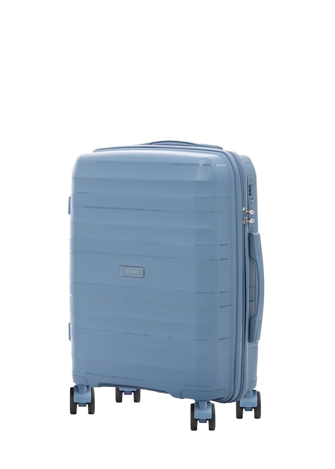 Komplet walizek na kółkach 19"/24"/28" WALPP-0024-7A(W26), widok produktu skosem na białym tle.