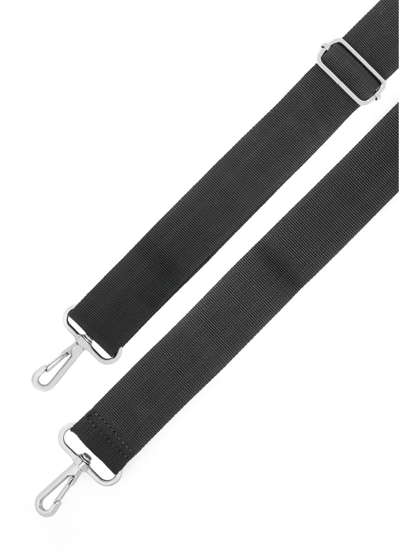 Czarna torba podróżna TORMN-0382-99(Z25), zbliżenie na pasek produktu, widok produktu na białym tle.