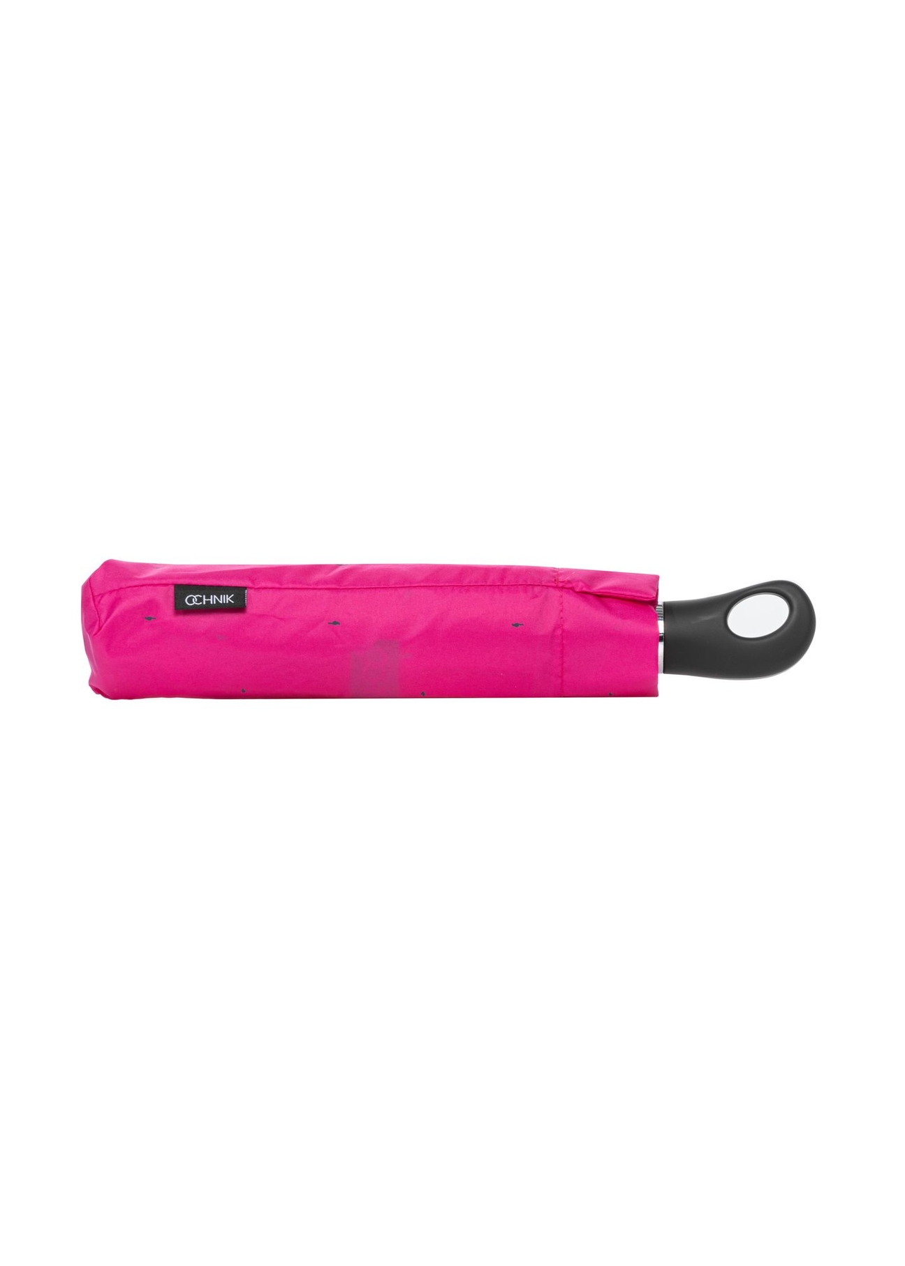 Parasol damski w kolorze fuksji PARSD-0012-5E(W26) - widok produktu z boku, na białym tle. 