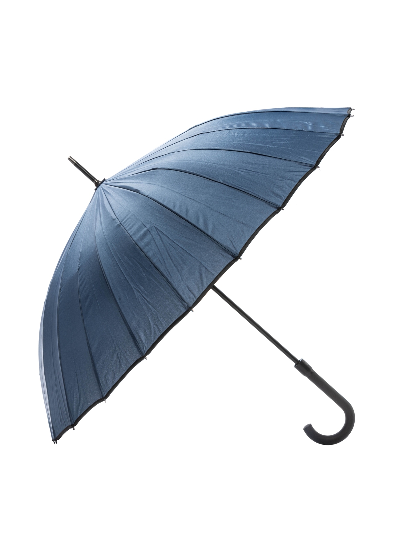 Granatowy parasol męski PARSM-0010-7E(W26), widok produktu z przodu na białym tle.