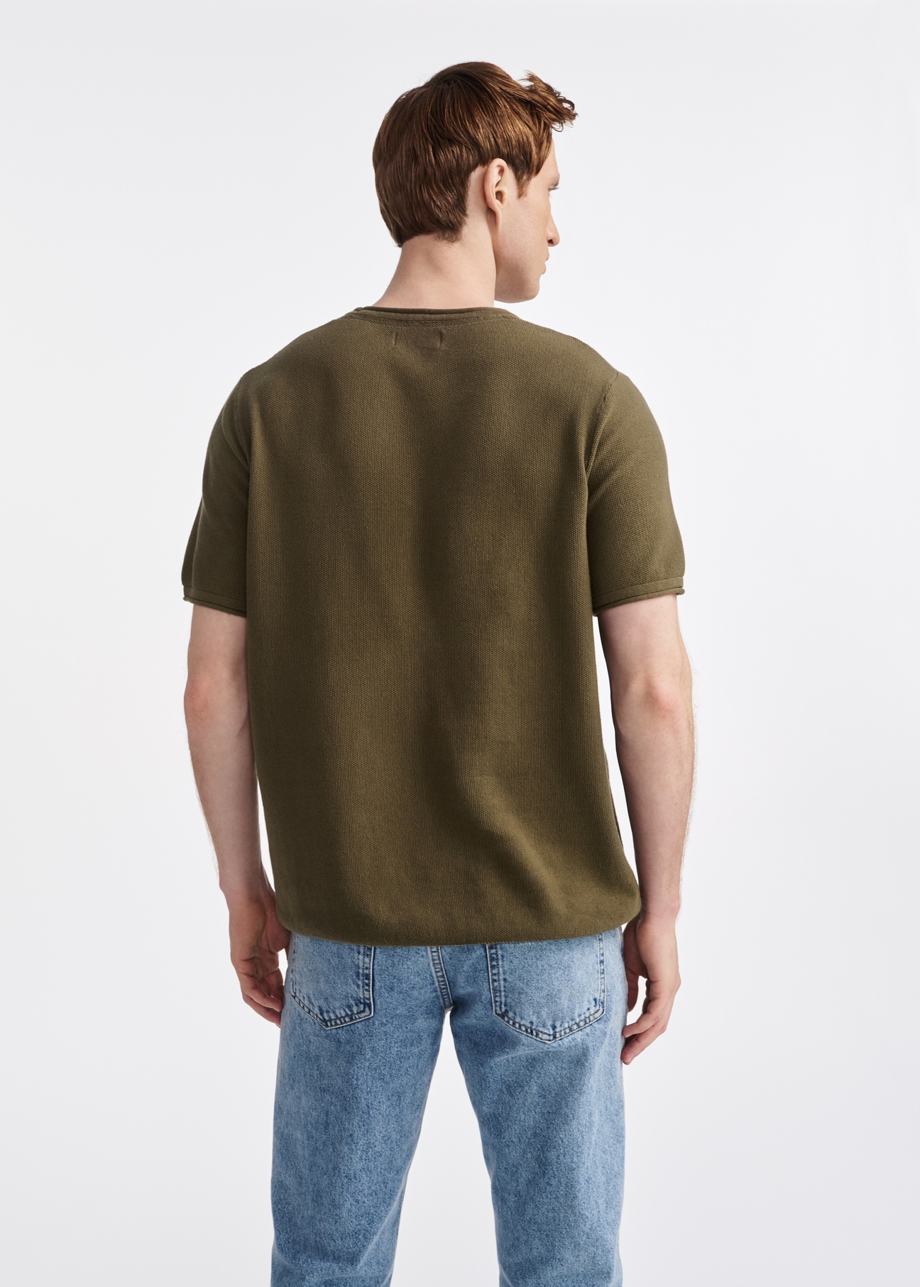 Bawełniany przewiewny t-shirt męski TSHMT-0122-55(W25)-04
