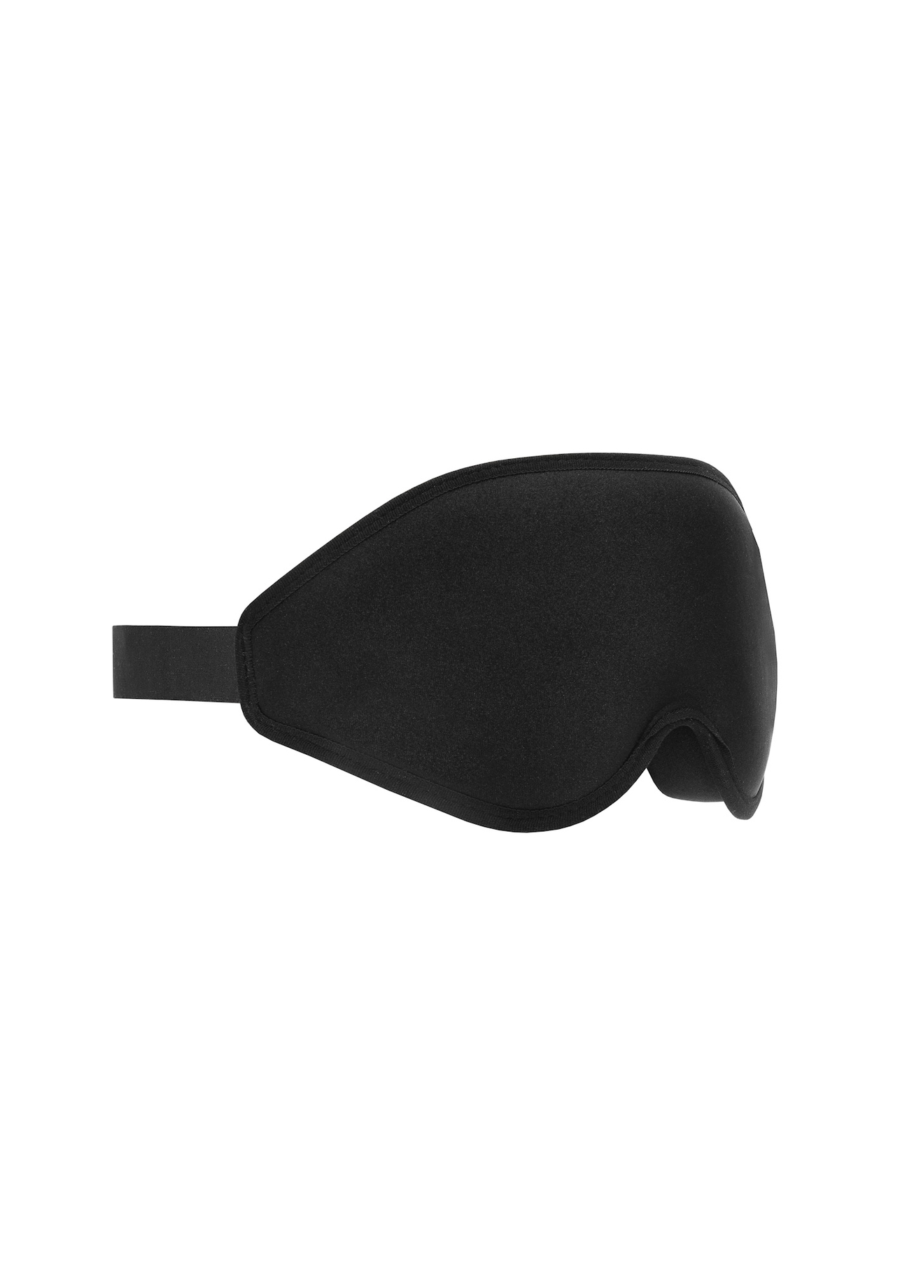 Opaska na oczy w kolorze czarnym AW-017-0001-99(W25), widok skosu produktu na białym tle.