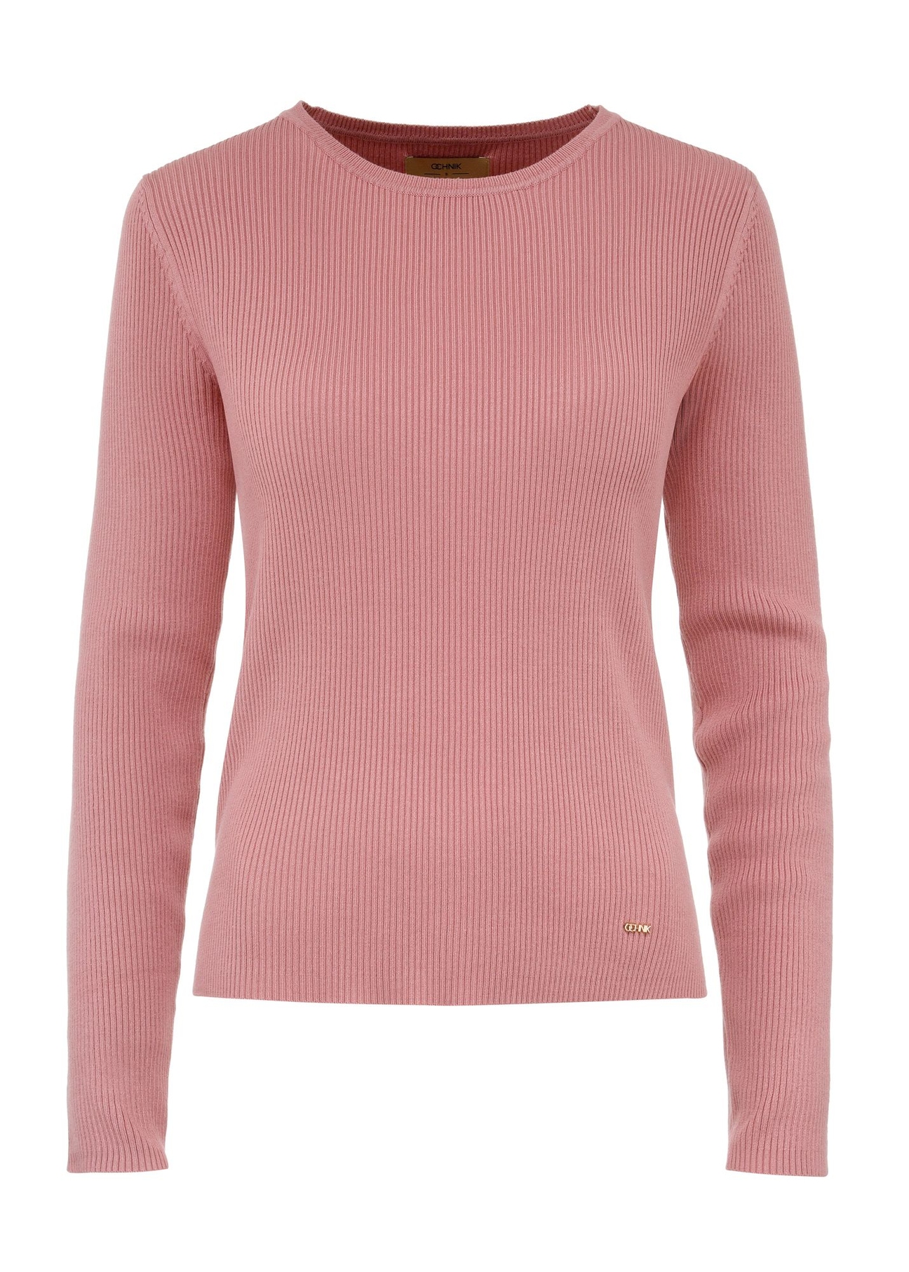 Prążkowany longsleeve damski LSLDT-0028-32(Z24)-03