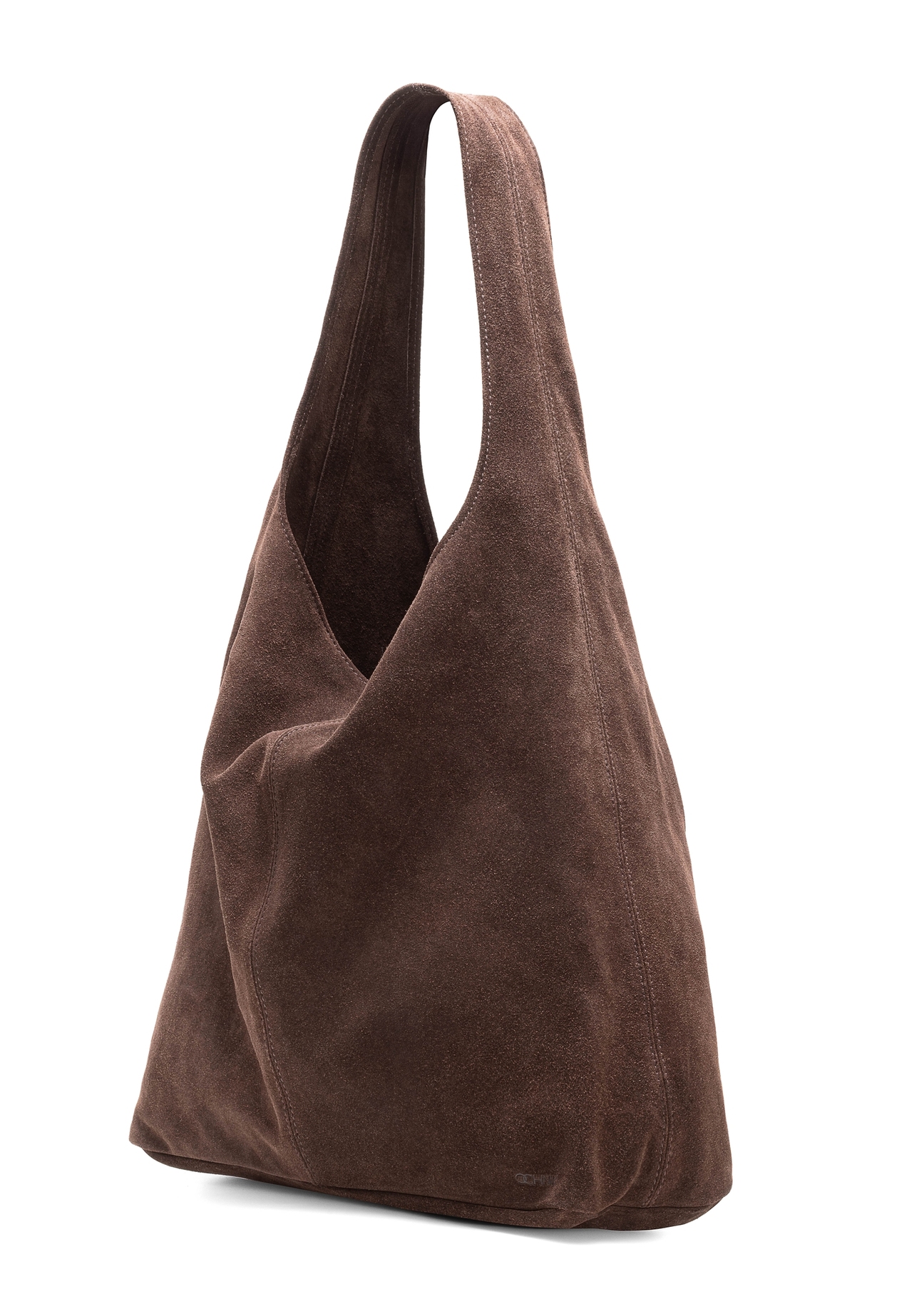Brązowa zamszowa shopperka damska TORES-1177-1I(W26)