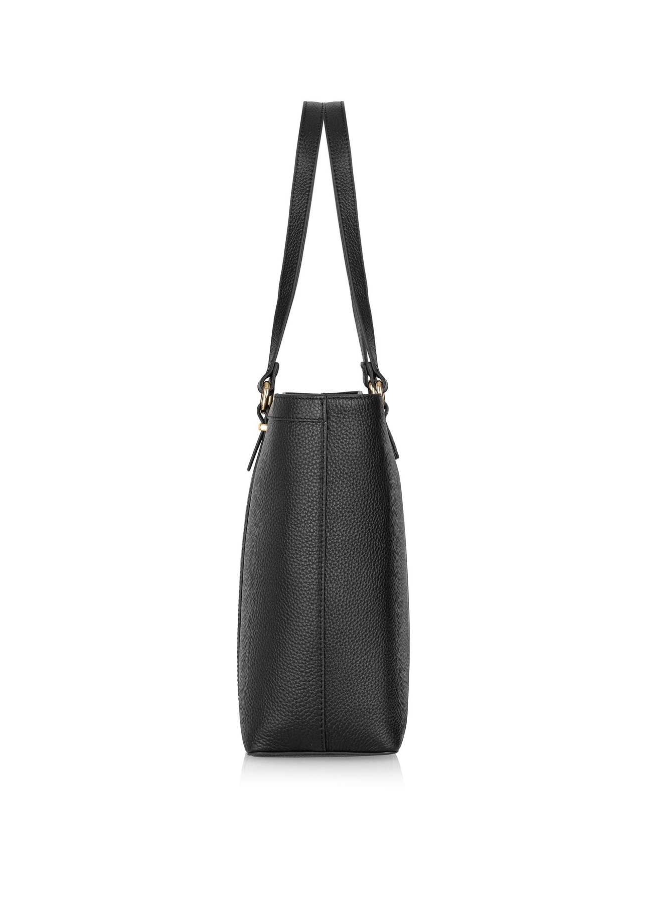 Czarna skórzana torebka damska shopper TORES-1038-99(Z24)-03
