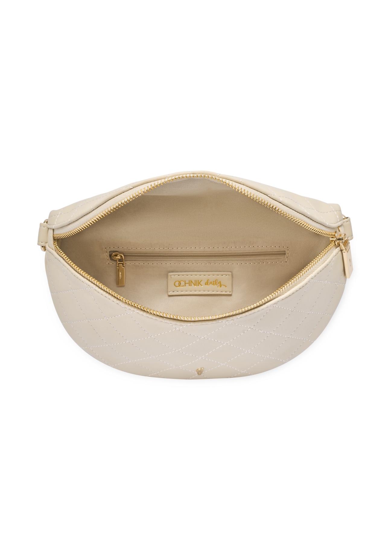 Pikowana biała nerka damska TOREC-0878-0B(W26)