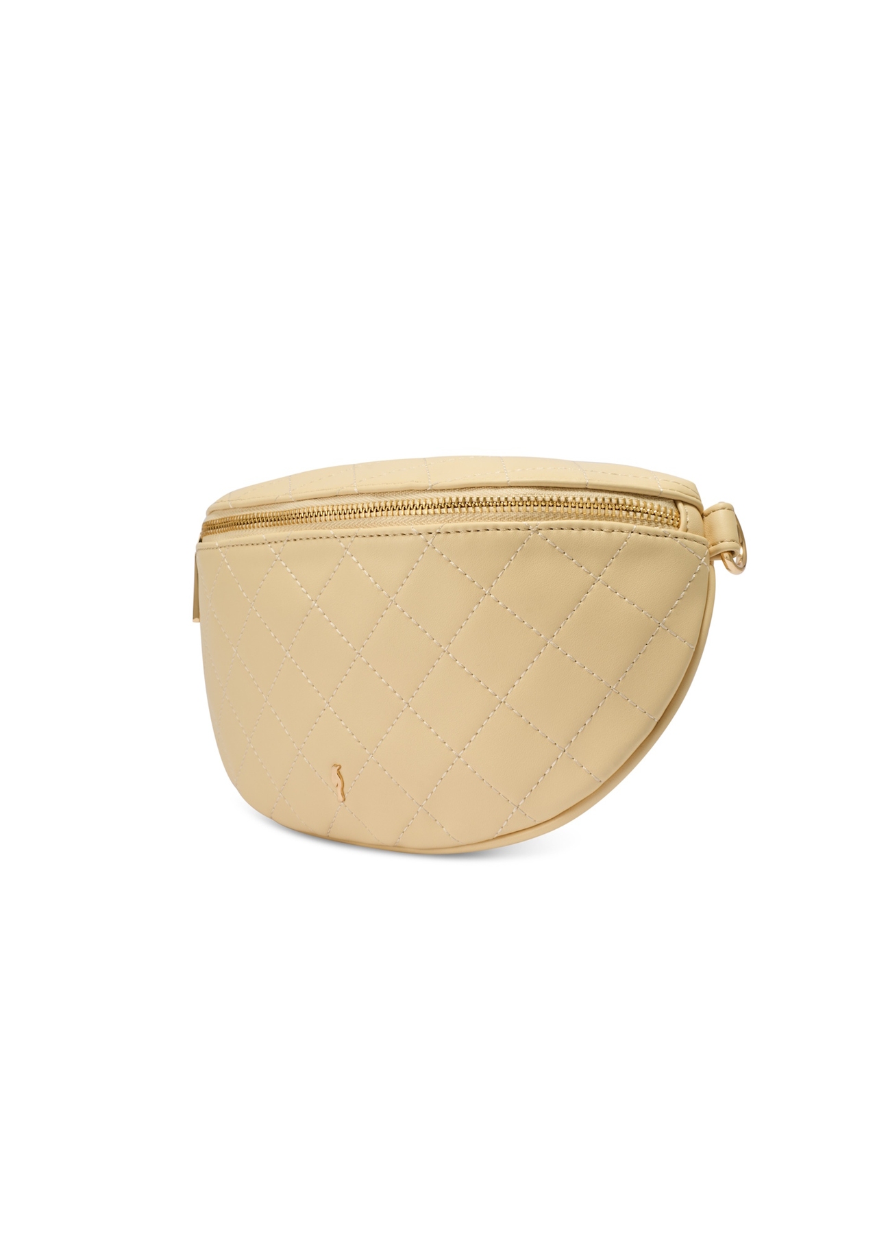 Pikowana jasnożółta nerka damska TOREC-0878-2A(W26)