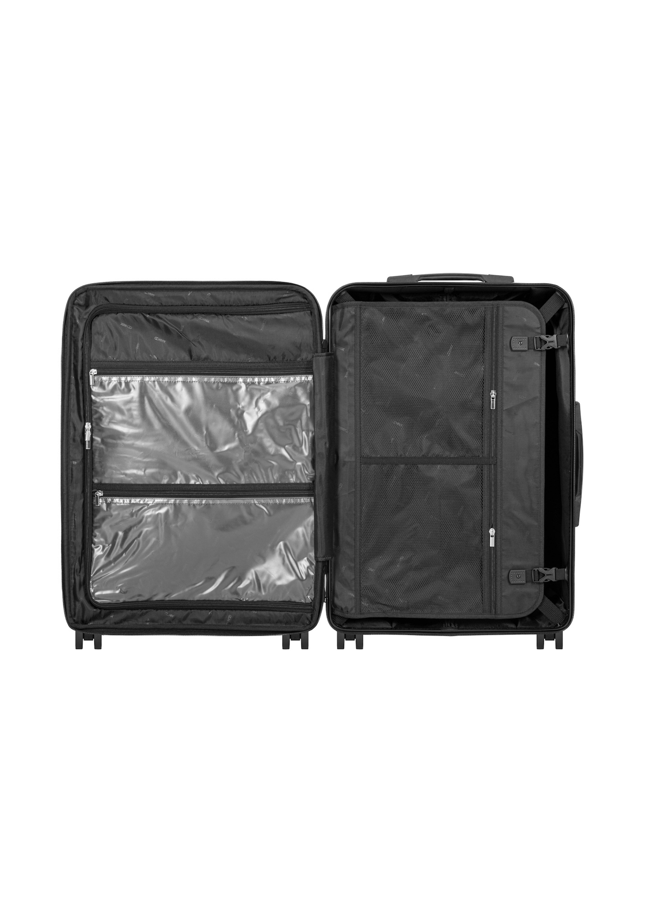Komplet walizek twardych na kółkach 19"/24"/28" WALAB-0073-2X(W26), widok produktu w środku na białym tle.