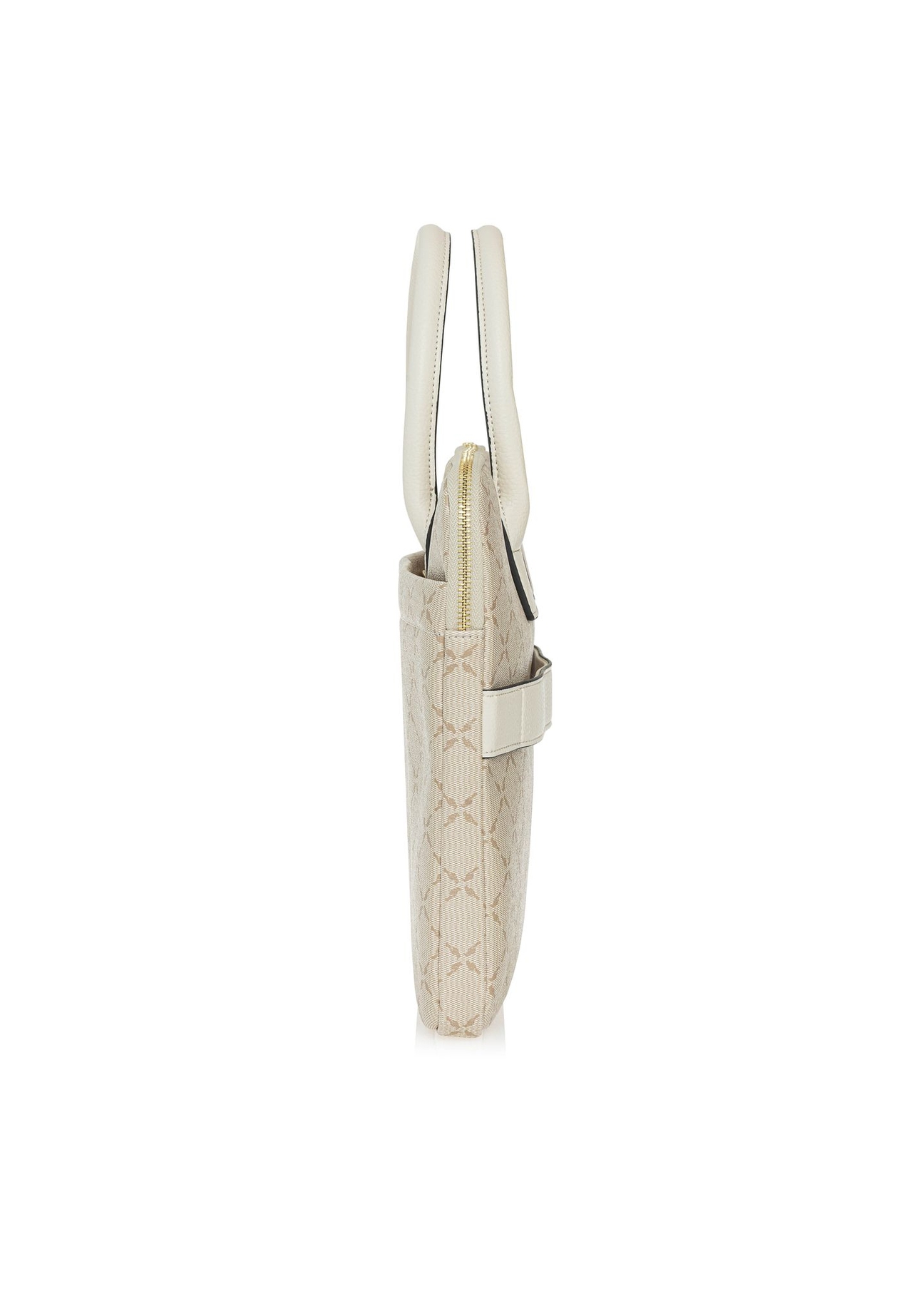 Beżowa damska torba na laptopa z monogramem TOREC-1027-81(W25)-03