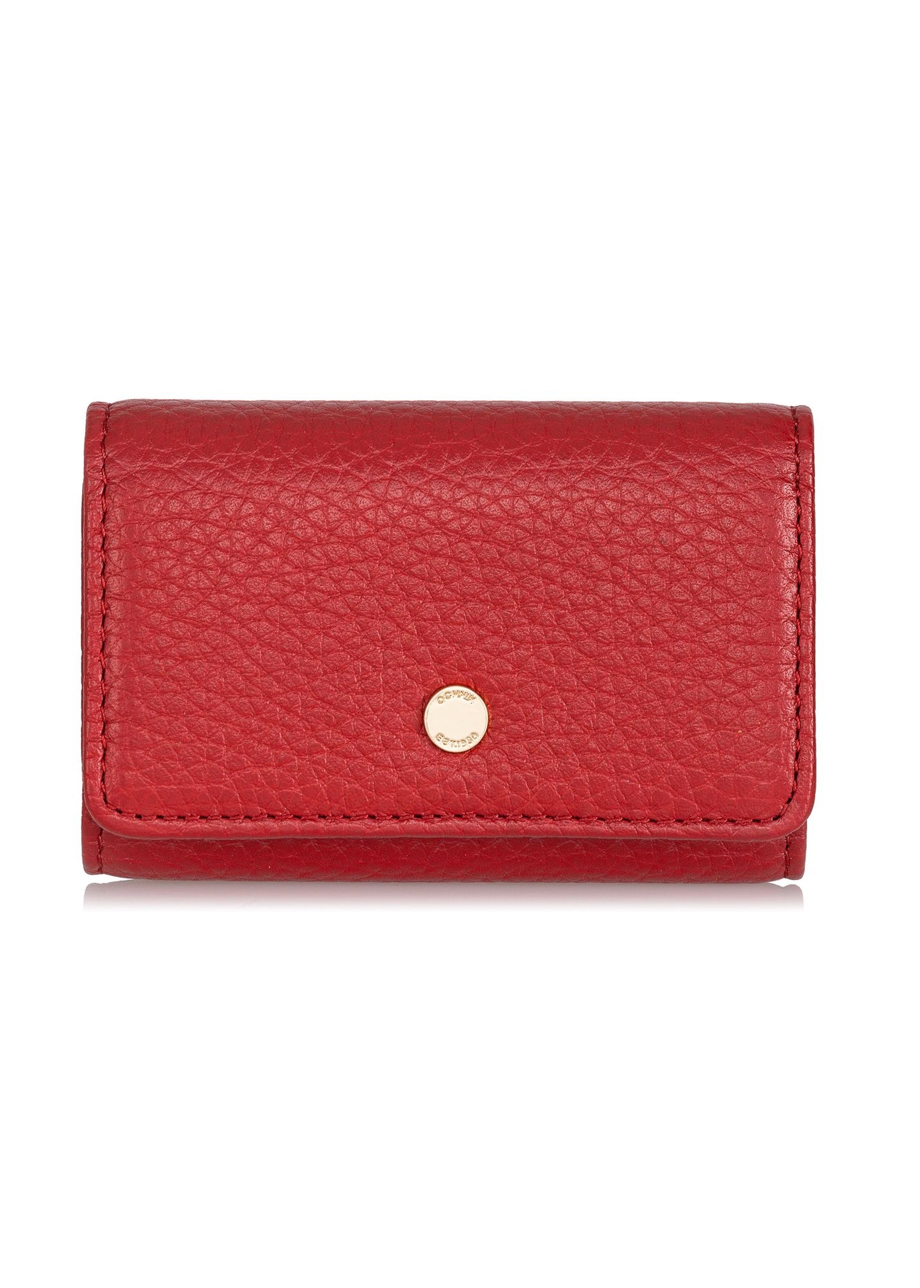 Skórzane czerwone etui na klucze damskie PORES-0894-40(Z23)-01