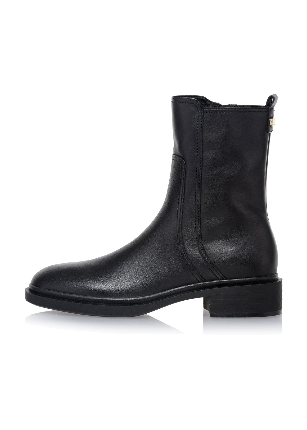Czarne skórzane botki damskie BUTYD-1033-99(Z25)
