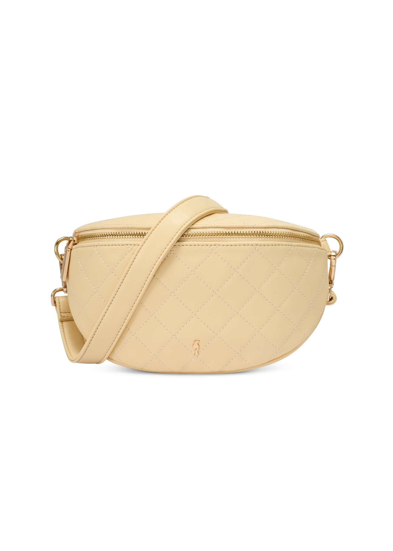 Pikowana jasnożółta nerka damska TOREC-0878-2A(W26)