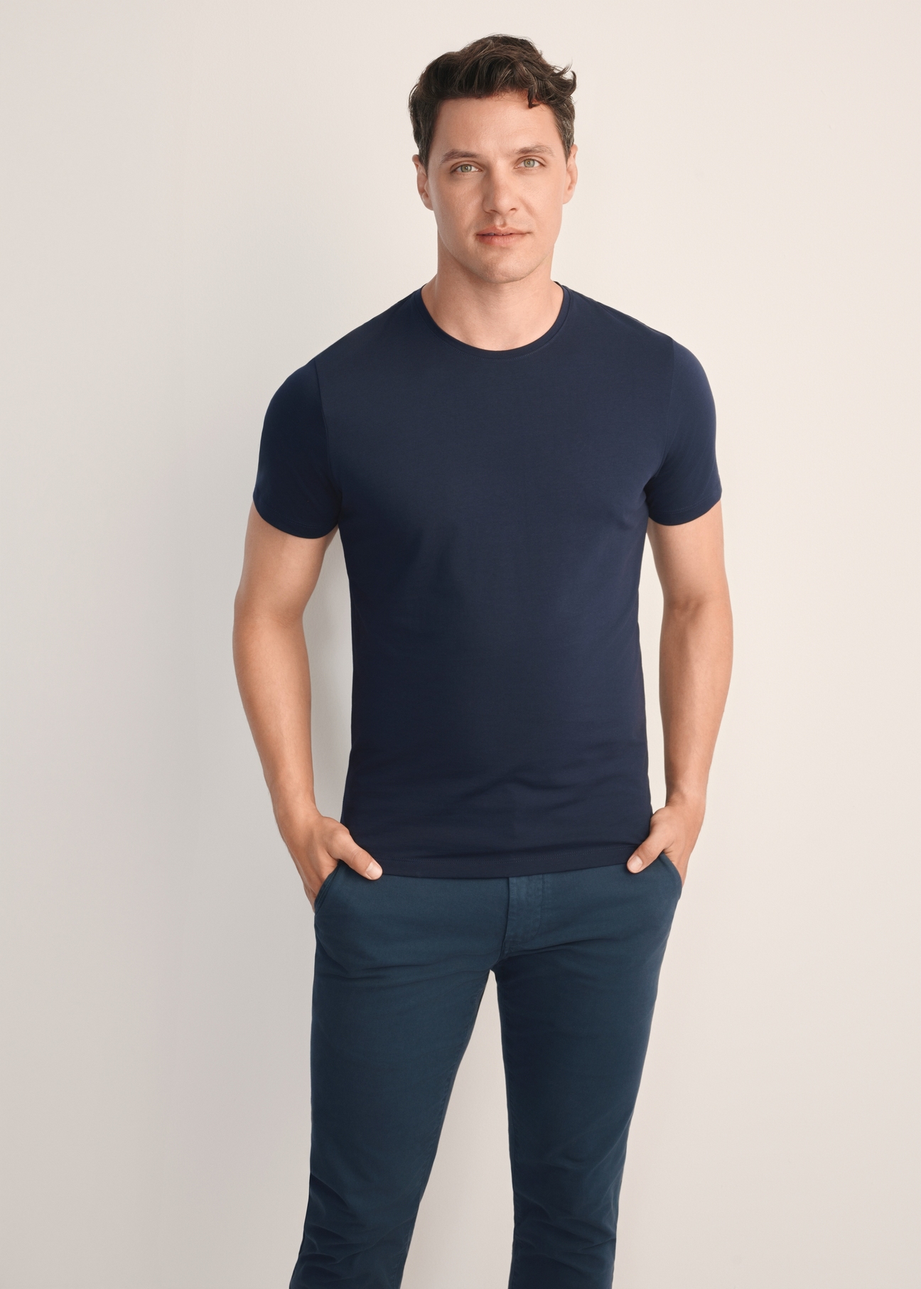 Zestaw T-shirtów męskich basic ZESMT-0040-15(KS)