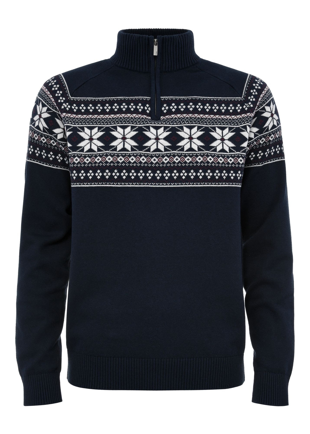 Granatowy sweter męski ze stójką SWEMT-0133-68(Z24)-04