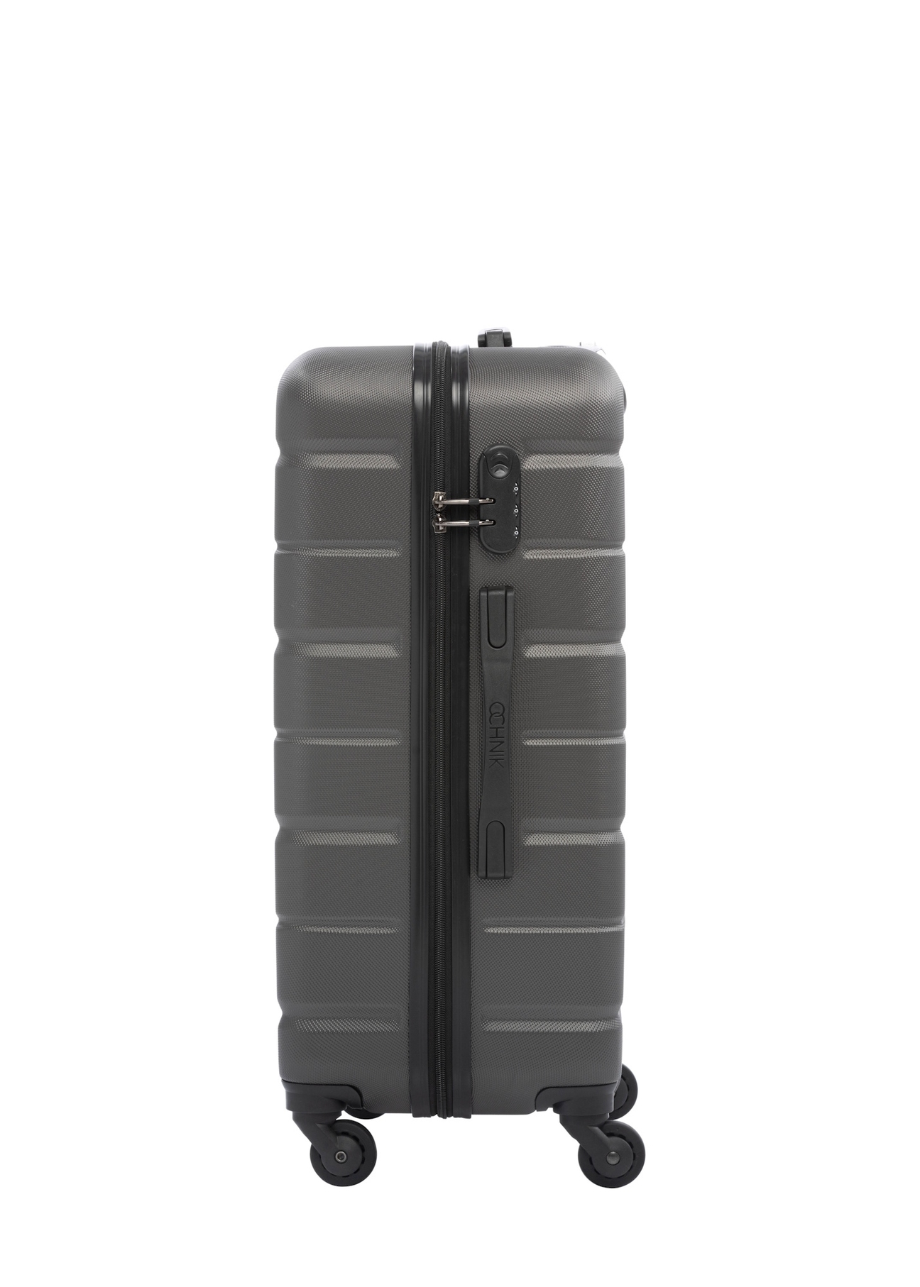Walizka średnia na kółkach WALAB-0067-9B-24(W26), widok produktu z boku na białym tle.