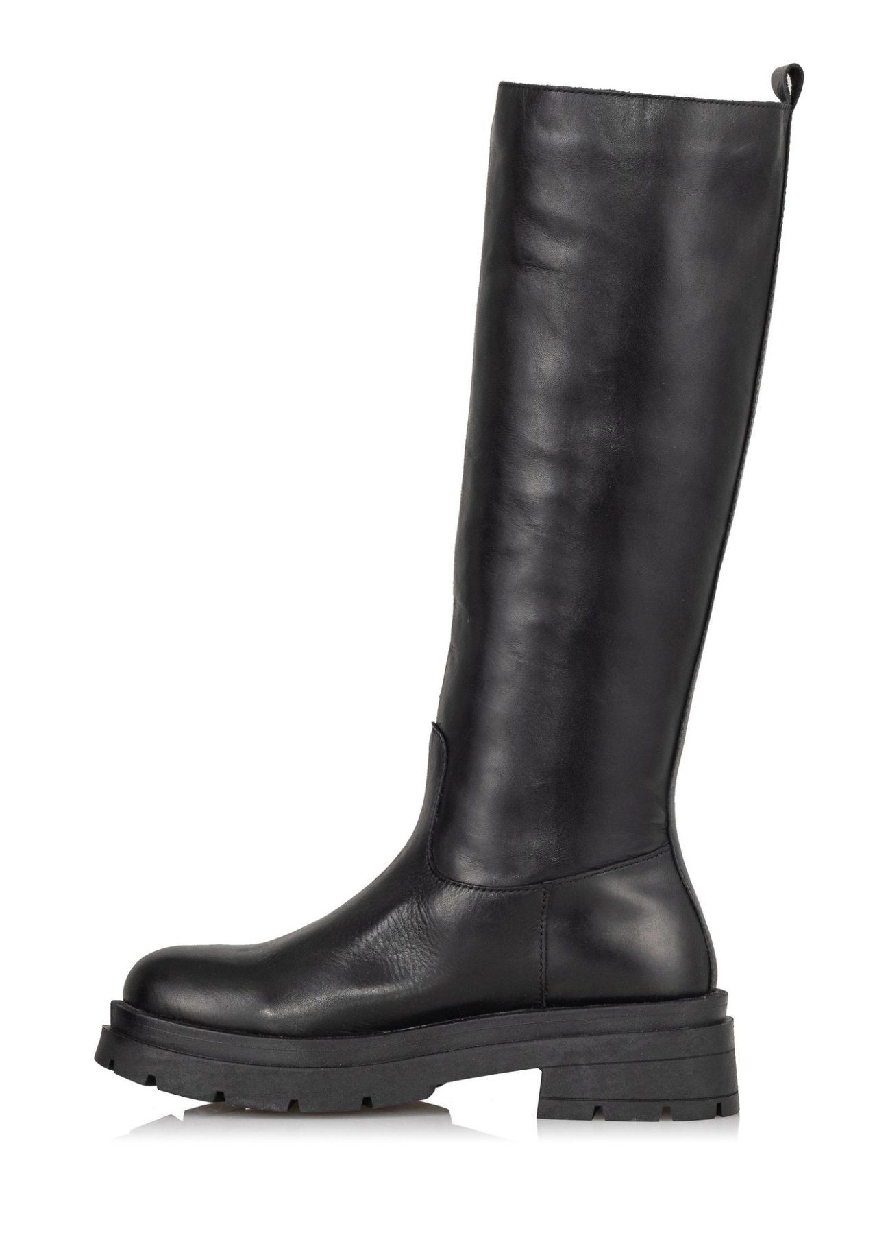 Czarne skórzane kozaki damskie BUTYD-0935A-99(Z25)