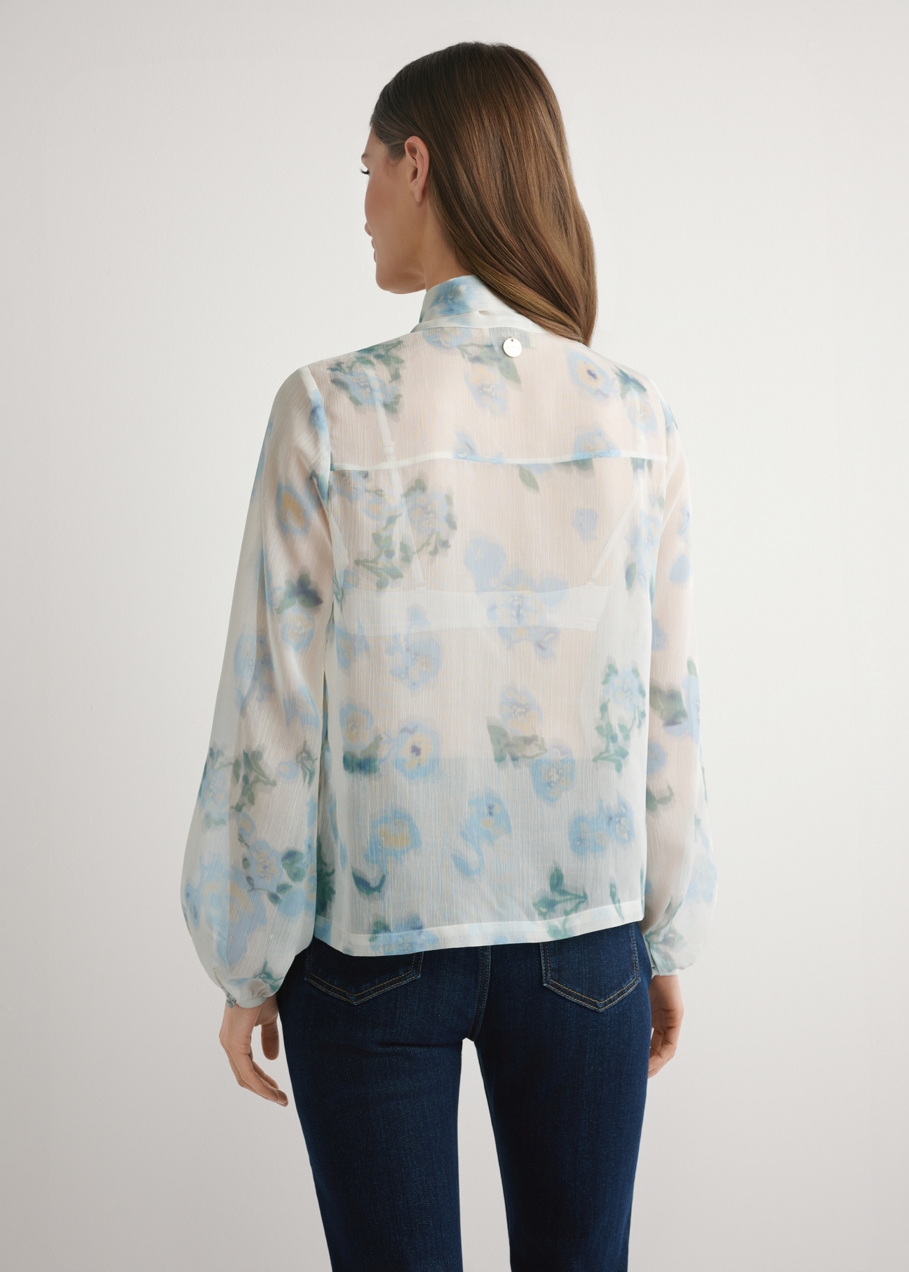 Bluzka damska w kwiaty BLUDT-0208-7P(W26)