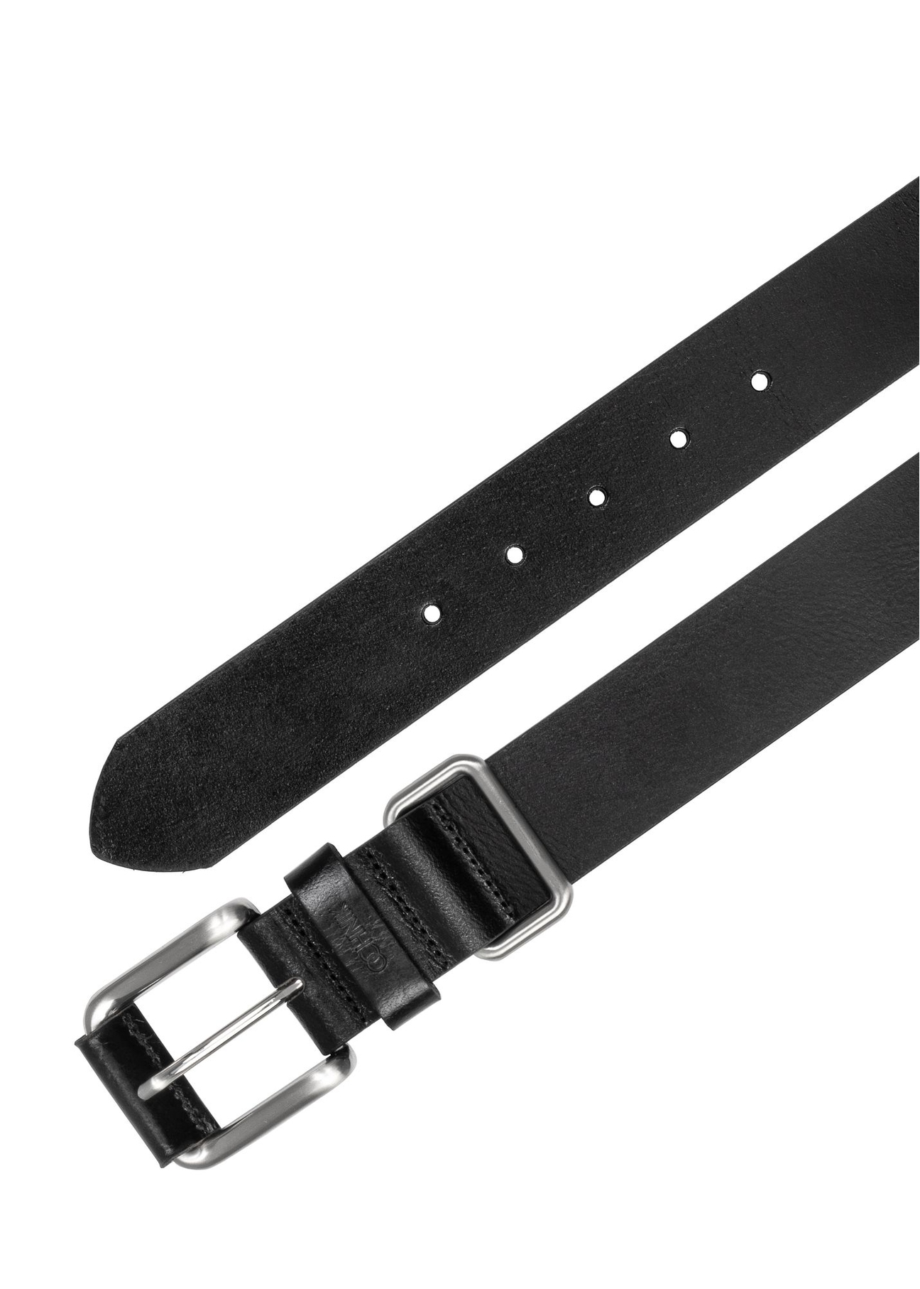 Czarny skórzany pasek męski PASMS-0241-99(Z25)