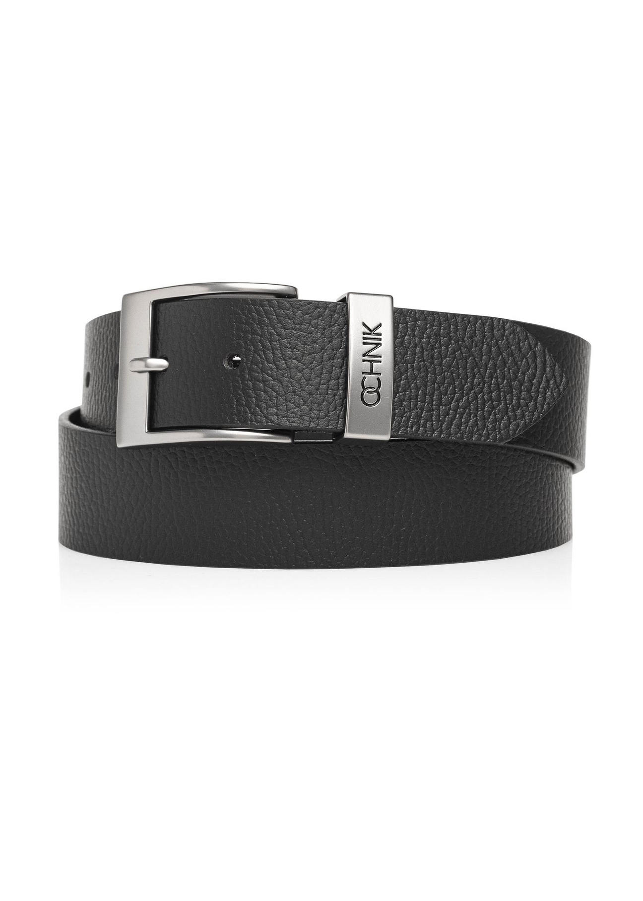 Czarny skórzany pasek męski PASMS-0127D-99(Z25)