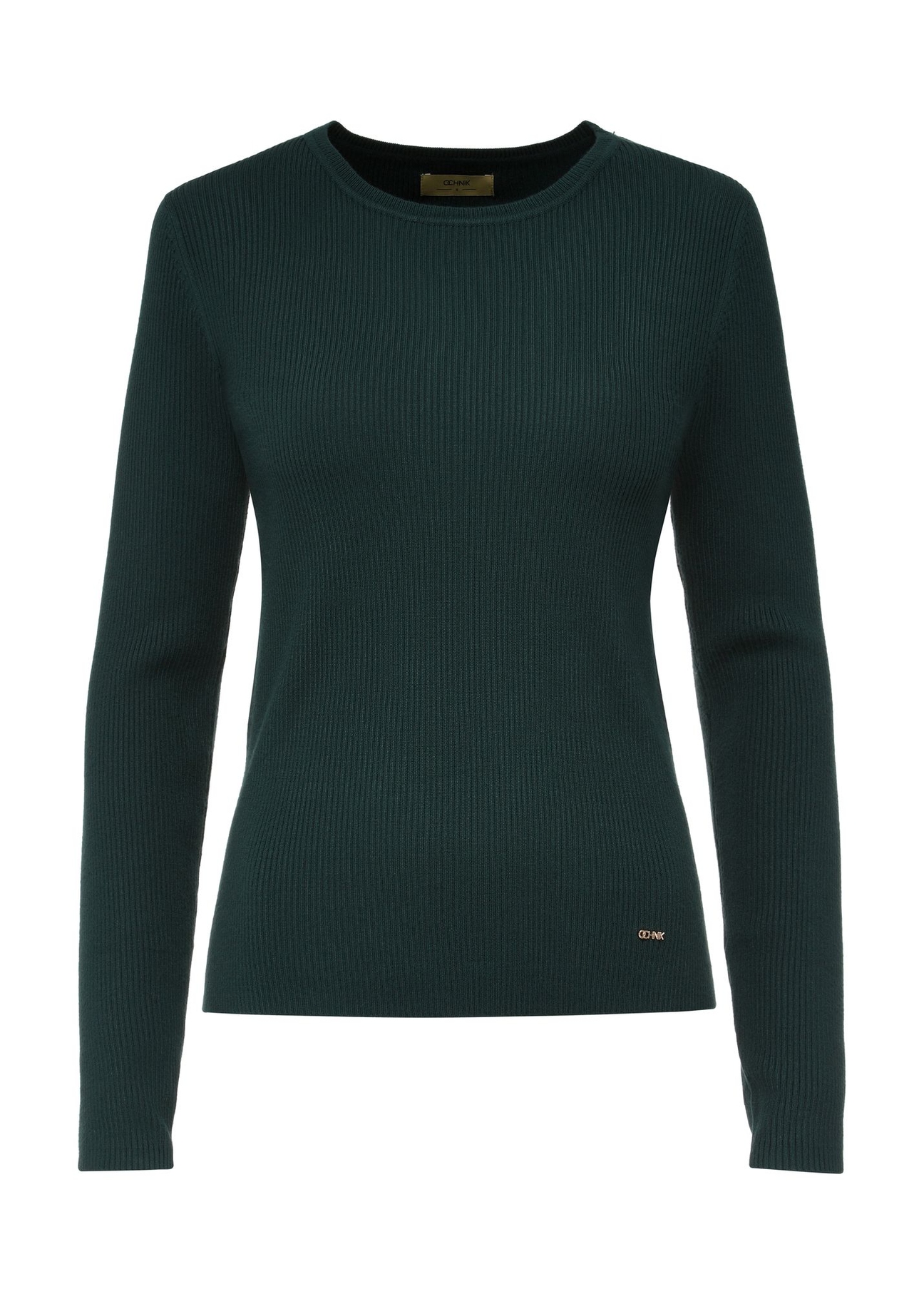 Prążkowany longsleeve damski LSLDT-0028-55(Z24)-04