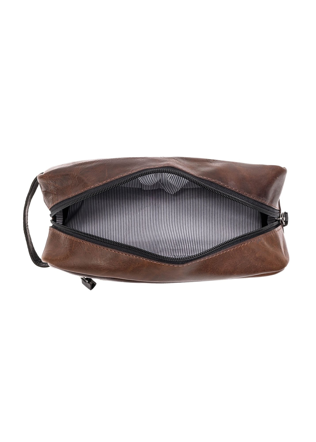 Brązowa skórzana kosmetyczka męska TORMS-0106B-79(Z24)-05